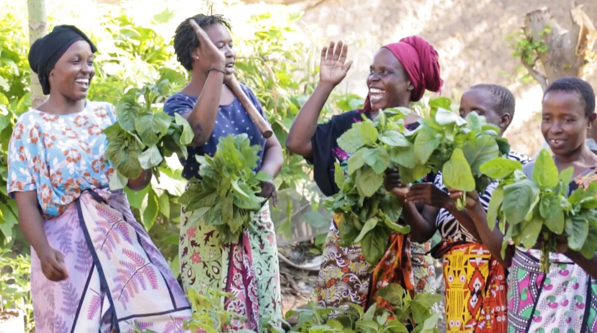 Women with fresh produce